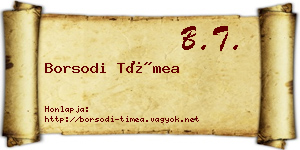 Borsodi Tímea névjegykártya